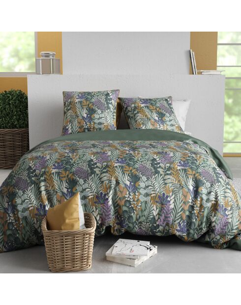 Parure housse de couette Pampa verte - 240x220 cm