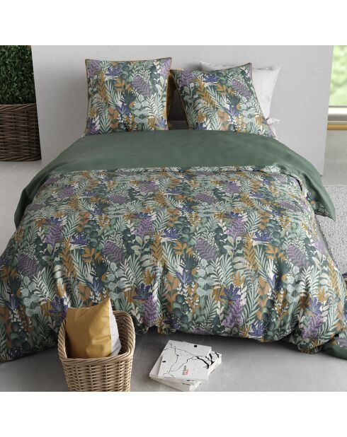 Parure housse de couette Pampa verte - 240x220 cm