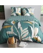 Parure housse de couette Odalie bleue