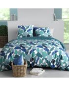 Parure housse de couette Nano bleue