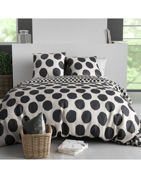 Parure housse de couette Nico noire - 240x220 cm