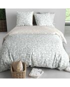 Parure housse de couette Maya grise - 240x220 cm