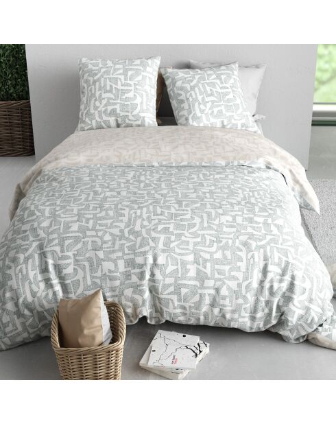 Parure housse de couette Maya grise - 240x220 cm