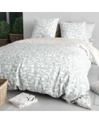 Parure housse de couette Maya grise - 240x220 cm