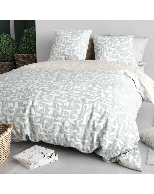 Parure housse de couette Maya grise - 240x220 cm