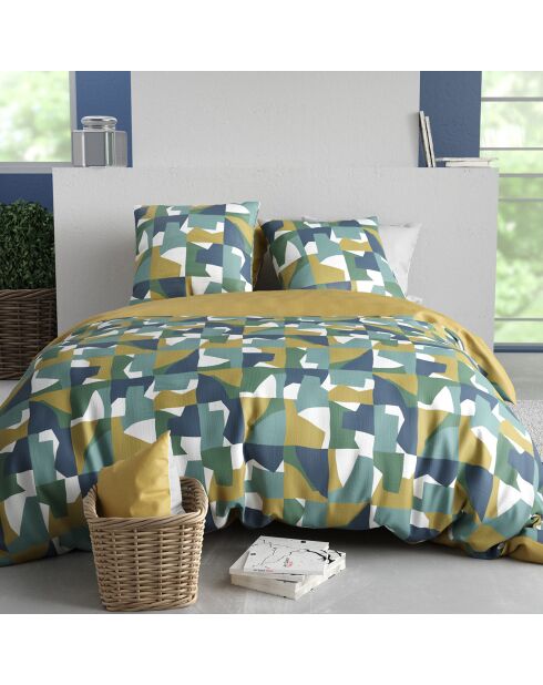 Marius groene dekbedovertrekset - 240x220 cm
