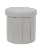Coffre pouf pliable pills  gris - 38x38x38 cm