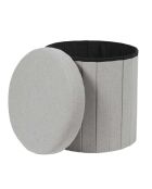 Coffre pouf pliable pills  gris - 38x38x38 cm