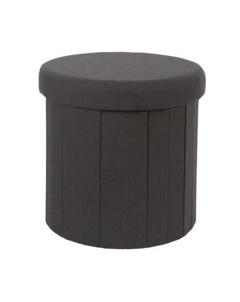 Coffre pouf pliable pills  noir - 38x38x38 cm