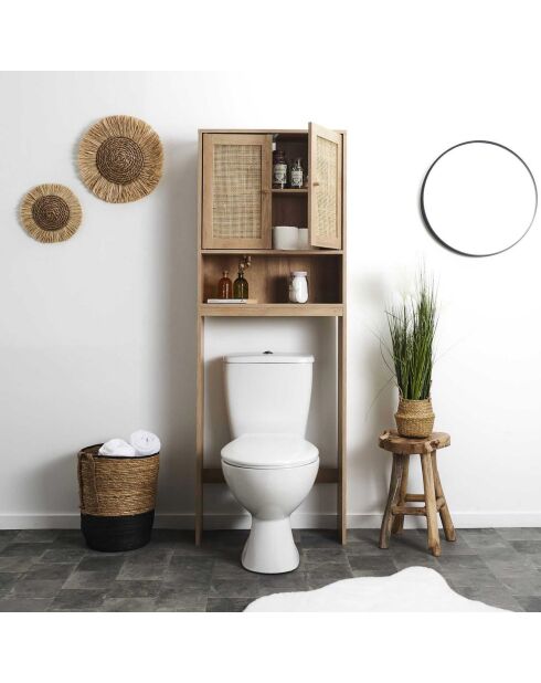 Meuble wc bali  marron - 60x166x20 cm