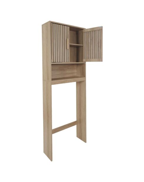 Klaus brauner Toilettenschrank - 60x166x20 cm