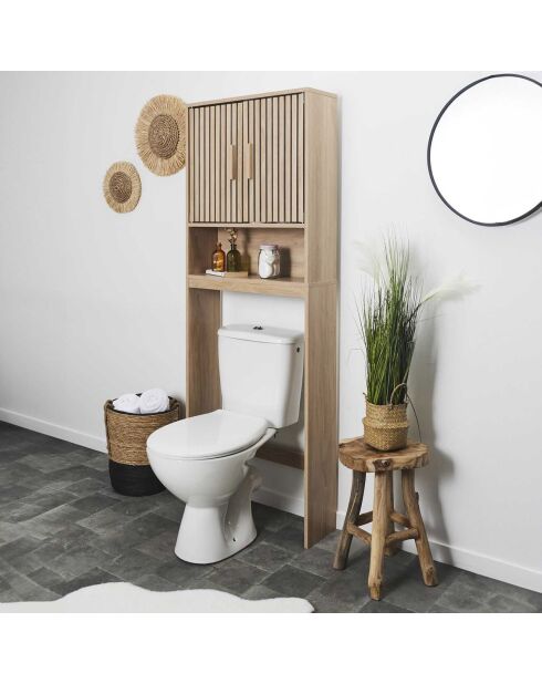 Klaus brauner Toilettenschrank - 60x166x20 cm