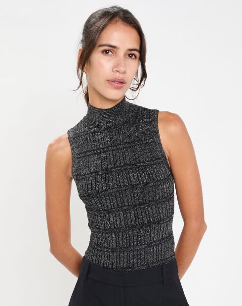 Top Lurex argenté