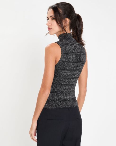 Top Lurex argenté