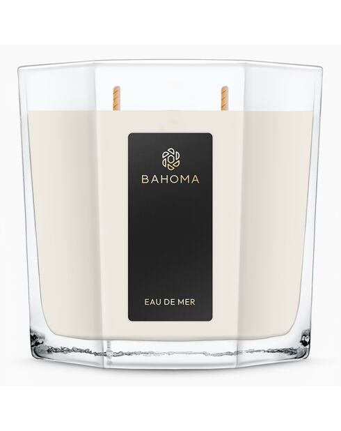 Achteckige Meerwasserkerze, Größe XL, 2 Dochte, 80 Stunden