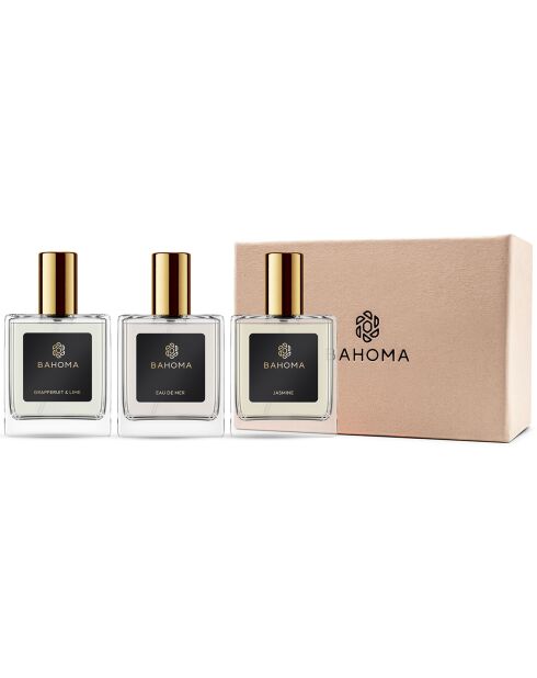 Coffret 3 Diffuseurs White Pearl Collection Eau de Mer, Jasmin, Grapefruit & Lime - 3x50 ml