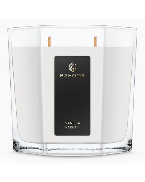 Achthoekige XL Vanilla Parfait kaars - 2 lonten 80u