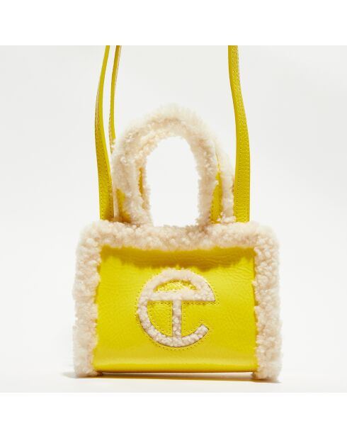 Cabas en Cuir verni Ugg X Telfar S jaune - 19x13x9 cm