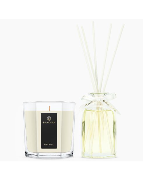 Diffuseur et grande bougie parfumée Noel Noel - 1 mèche 75h