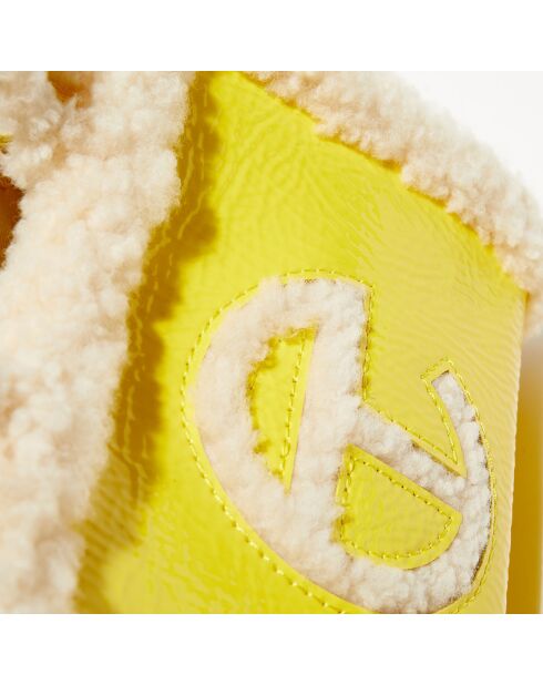 Cabas en Cuir verni Ugg X Telfar S jaune - 19x13x9 cm