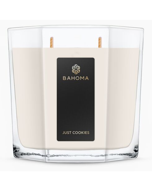 Just Cookies Achteckige Duftkerze, Größe XL, 2 Dochte, 80 Stunden