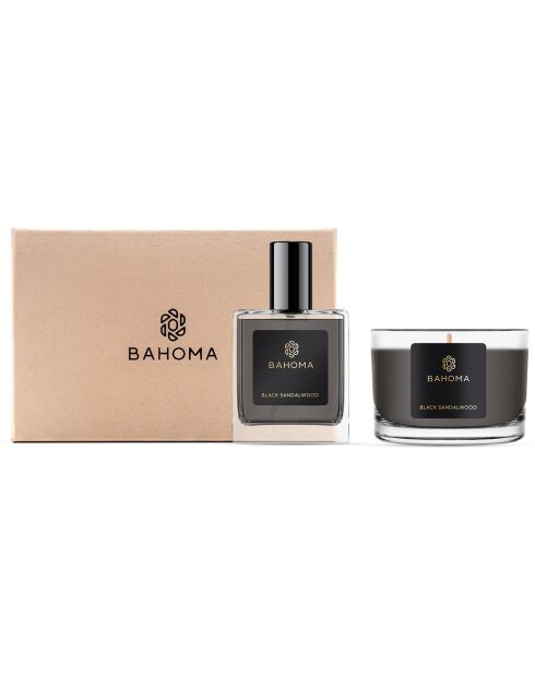 Vaporisateur & Bougie de voyage Obsidien Bois de santal noir - 1 mèche 20h