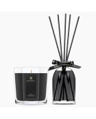 Diffuseur & grande bougie Obsidian Bois de santal noir - 1 mèche 75h