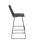 Chaise de bar tressée con dao noire - 50.5x54x106.5 cm