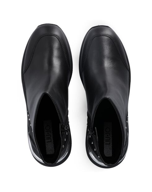 Boots en Cuir Alyssa noires