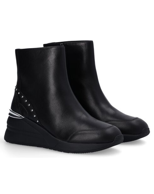 Boots en Cuir Alyssa noires