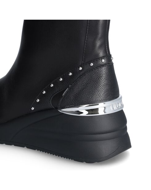 Boots en Cuir Alyssa noires