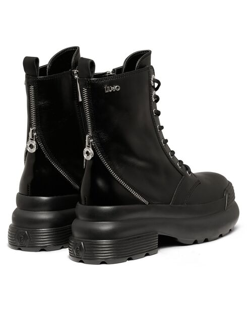Boots en Cuir Amy noires - Talon 4.5 cm