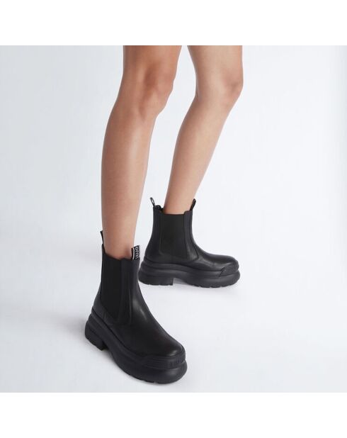 Chelsea Boots en Cuir Amy noires - Talon 4.5 cm
