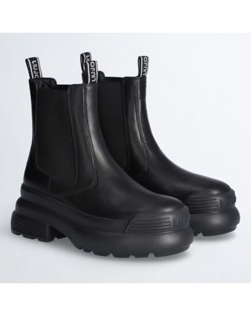 Chelsea Boots en Cuir Amy noires - Talon 4.5 cm