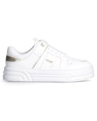Sneakers en Cuir Cleo blanc/doré/noir