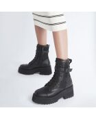 Boots en Cuir Flair noires - Talon 5.5 cm