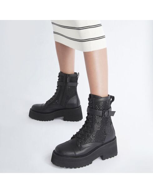 Boots en Cuir Flair noires - Talon 5.5 cm