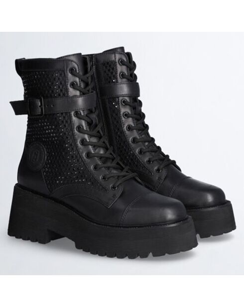 Boots en Cuir Flair noires - Talon 5.5 cm