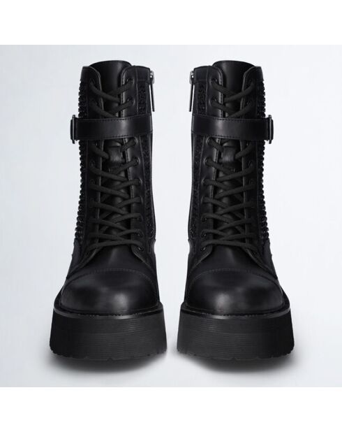 Boots en Cuir Flair noires - Talon 5.5 cm