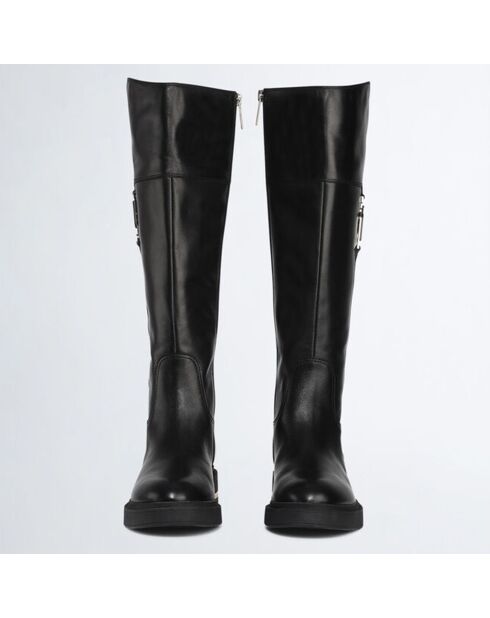 Bottes en Cuir Gabrielle noires