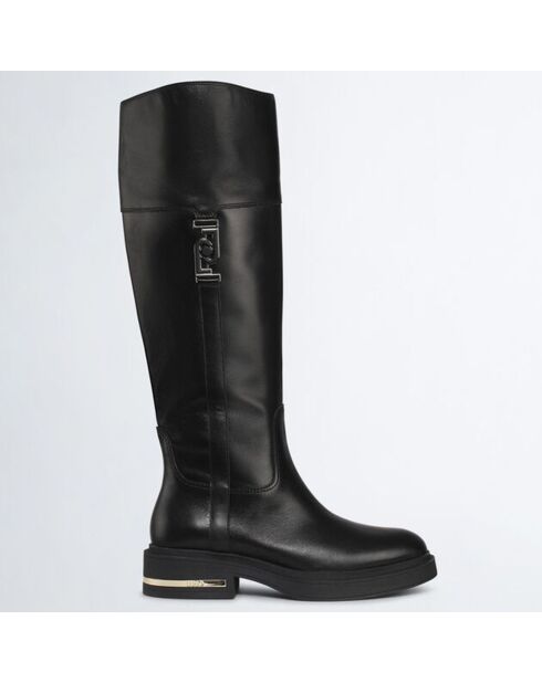 Bottes en Cuir Gabrielle noires