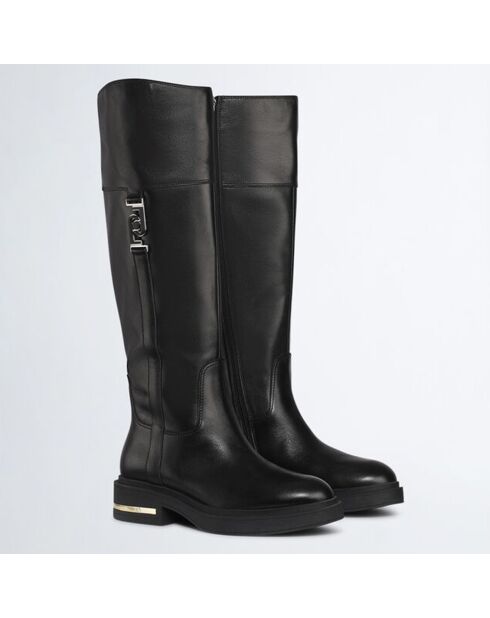 Bottes en Cuir Gabrielle noires