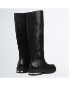 Bottes en Cuir Gabrielle noires