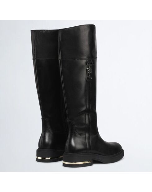 Bottes en Cuir Gabrielle noires