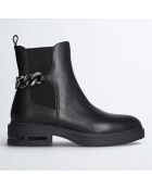 Chelsea Boots en Cuir Gabrielle noires - Talon 4.5 cm
