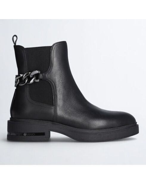 Chelsea Boots en Cuir Gabrielle noires - Talon 4.5 cm