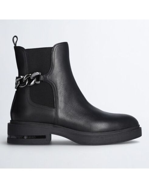 Chelsea Boots en Cuir Gabrielle noires - Talon 4.5 cm
