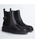 Chelsea Boots en Cuir Gabrielle noires - Talon 4.5 cm