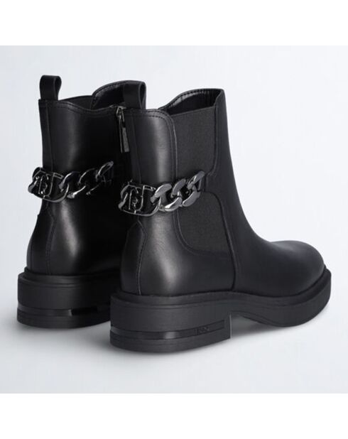 Chelsea Boots en Cuir Gabrielle noires - Talon 4.5 cm