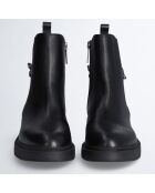 Chelsea Boots en Cuir Gabrielle noires - Talon 4.5 cm